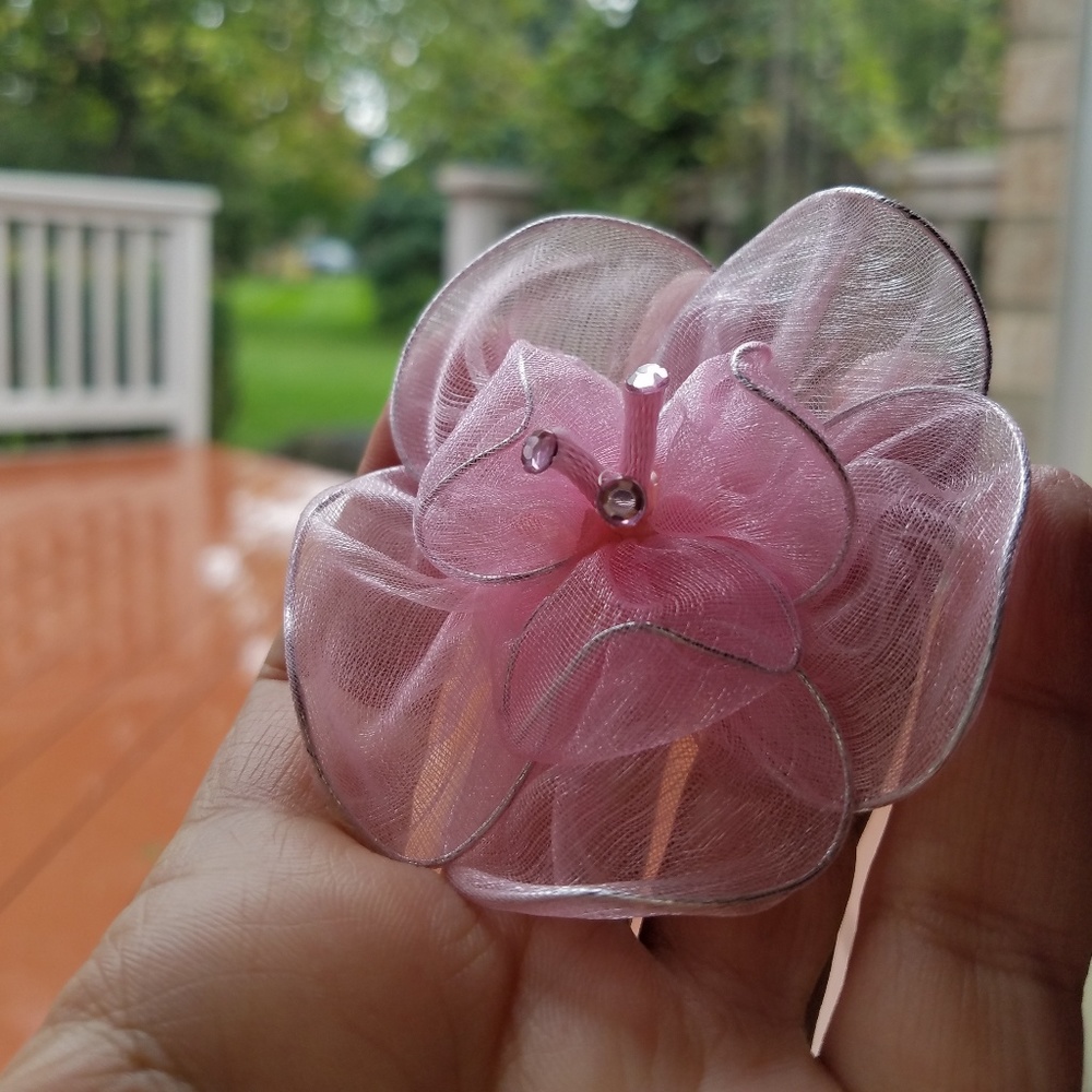 Pink Flower Brooch from Greece - Picture 3 of 7